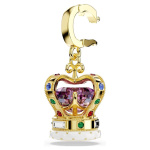 Minions Crown charm Mixed cuts, Multicolored, 18K gold finish